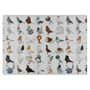 36 Pigeon Breeds Cutting Board