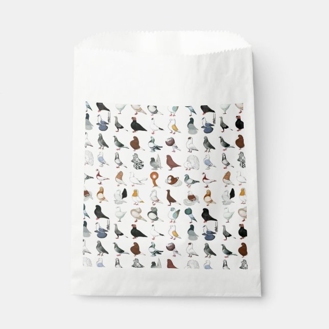 36 Pigeon Breeds Favour Bag (Front)