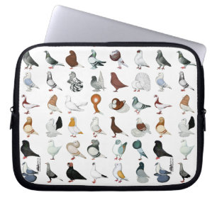 36 Pigeon Breeds Laptop Sleeve