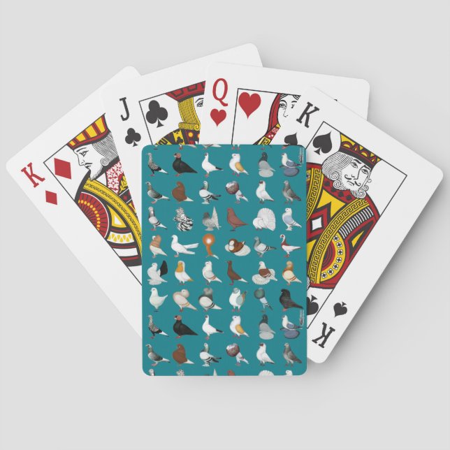 36 Pigeon Breeds Playing Cards (Back)