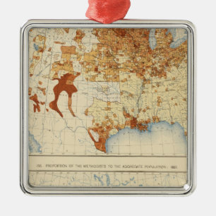 36 Roman Catholics, Methodists 1890 Metal Tree Decoration