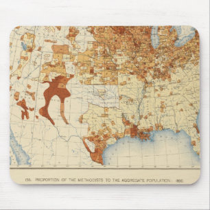 36 Roman Catholics, Methodists 1890 Mouse Pad