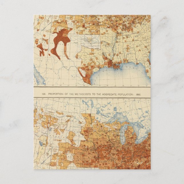 36 Roman Catholics, Methodists 1890 Postcard (Front)