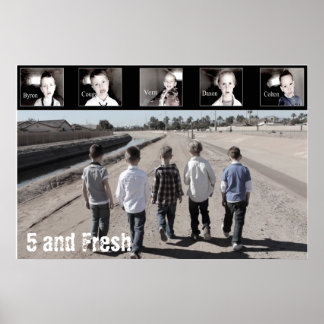 36" x 24" Five and Fresh Poster-Walking Poster