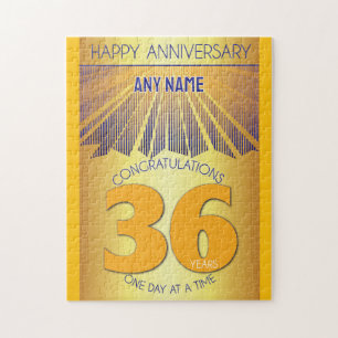 36 Year AA 12 Step Anniversary Personalised Jigsaw Puzzle