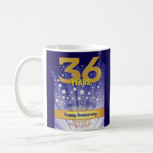 36 Year CUSTOM Recovery Anniversary Bold Numeral Coffee Mug