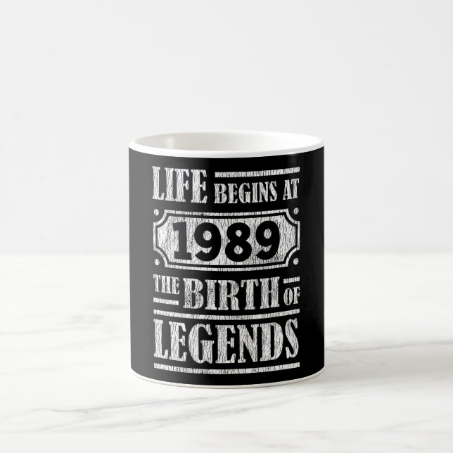 36 Year Old 1989 Birth Of Legend 36th Birthday Coffee Mug (Center)