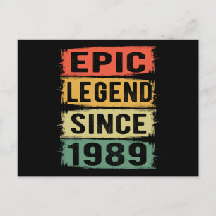 36 Year Old Bday Epic Legend 36th Birthday Gift Postcard