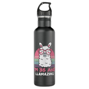 36 Year Old Bday Llamazing 36th Birthday Llama 710 Ml Water Bottle
