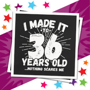 36 Year Old Sarcastic Meme Funny 36th Birthday Napkin