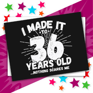36 Year Old Sarcastic Meme Funny 36th Birthday Postcard
