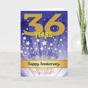 36 Year Recovery Anniversary Bold Numeral Card
