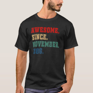 36 Years Old  Awesome Since November 1986 36th Bir T-Shirt