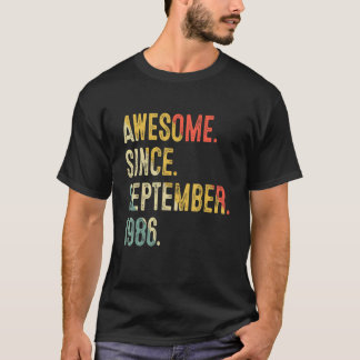 36 Years Old Awesome Since September 1986 36th Bir T-Shirt