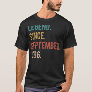 36 Years Old  Legend Since September 1986 36th Bir T-Shirt