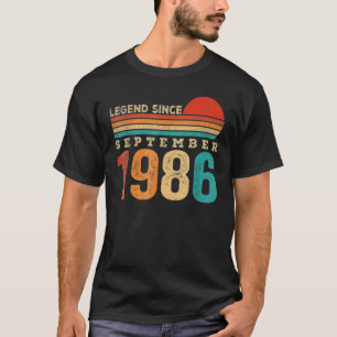 36 Years Old Legend Since September 1986 36th Bir T-Shirt