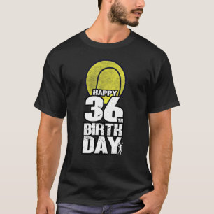 36 Years Old Vintage Tennis 36th Birthday T-Shirt
