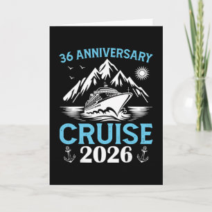 36th Anniversary Cruise 2026 Matching Wedding Coup Card