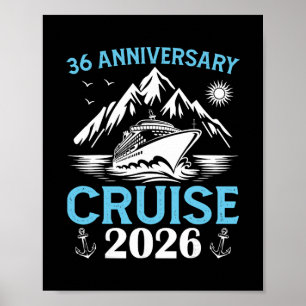 36th Anniversary Cruise 2026 Matching Wedding Coup Poster