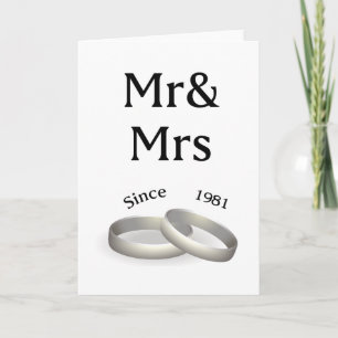 36th anniversary matching Mr. And Mrs. Since 1981 Card
