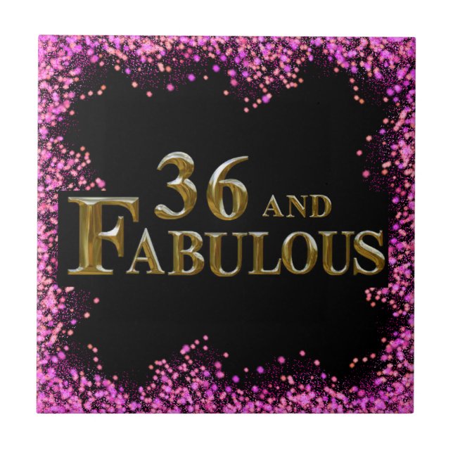 36th  Birthday  Ceramic Tile (Front)