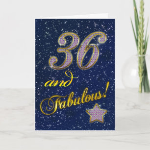 36th birthday for someone Fabulous Card