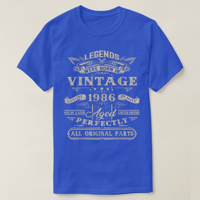 36th Birthday Gift For Legends Born 1986 36 Yrs Ol T-Shirt (Design Front)
