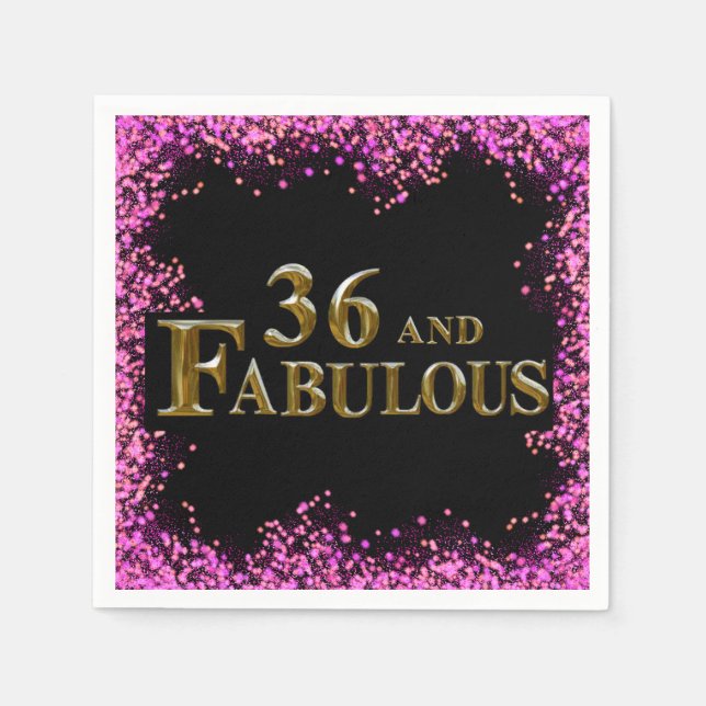 36th  Birthday  Napkin (Front)