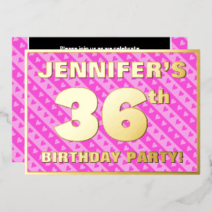 36th Birthday Party — Fun Pink Hearts and Stripes