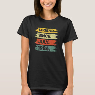 36th Birthday Retro Vintage Legend Since July 1986 T-Shirt