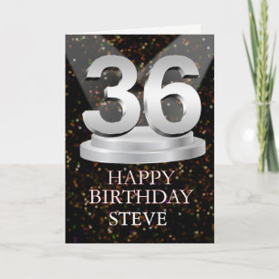 36th Birthday Spotlights Add A Name Card