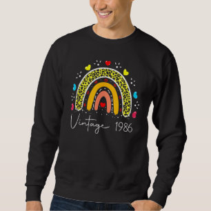 36th Birthday Vintage 1986 Rainbow Birthday 1 Sweatshirt