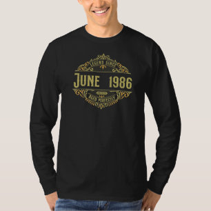 36th Birthday Vintage Legend Since June 1986 T-Shirt