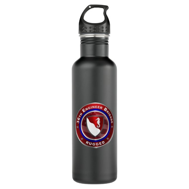 36th Engineer Brigade “Rugged” 710 Ml Water Bottle (Front)