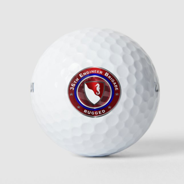 36th Engineer Brigade “Rugged” Golf Balls (Front)