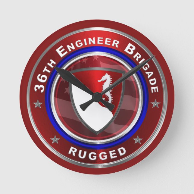 36th Engineer Brigade “Rugged” Round Clock (Front)