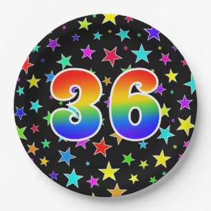 36th Event: Bold, Fun, Colourful Rainbow 36 Paper Plate