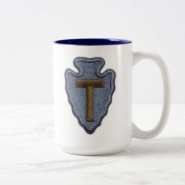 36th infantry division veterans iraq vets frosty M Two-Tone Coffee Mug (Right)