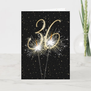 36th wedding anniversary sparklers card