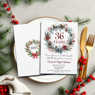 36th Wedding Anniversary Winter Invitation
