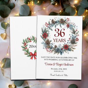 36th Wedding Anniversary Winter Save The Date