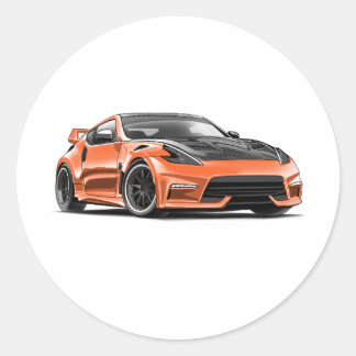 370z drawing classic round sticker