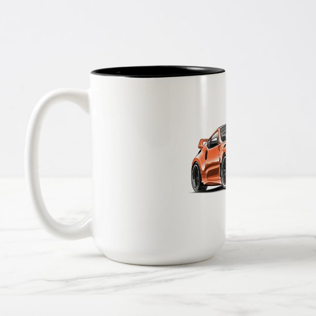 370z drawing  Two-Tone coffee mug (Left)