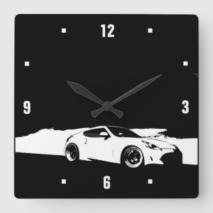 370Z Rolling Shot Square Wall Clock
