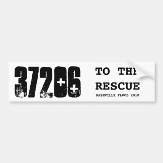 37206, TO THE RESCUE, NASHVILLE FLOOD 2010 BUMPER STICKER