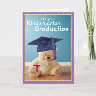 3734 Kindergarten Graduation Teddy Bear Card