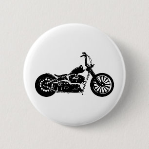 374 Chopper Bike 6 Cm Round Badge