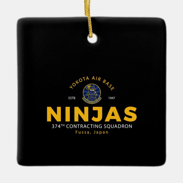 374th Contracting Classic Premium Ceramic Ornament (Front)