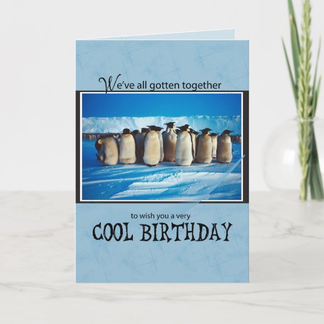 3762 Penguin Birthday from Group Card (Front)
