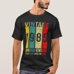 37 Birthday  Vintage 1985  37 Year Old T-Shirt